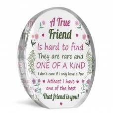 Friendship Gift Acrylic Plaque TRUE FRIEND GIFT Friendship Gifts