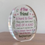 Friendship Gift Acrylic Plaque TRUE FRIEND GIFT Friendship Gifts