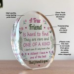 Friendship Gift Acrylic Plaque TRUE FRIEND GIFT Friendship Gifts