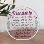 Lucky My Friend Is You Thank You Gift For Her Friendship Sign