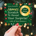 Personalised Merry Christmas Scratch Reveal Card Custom Gift 