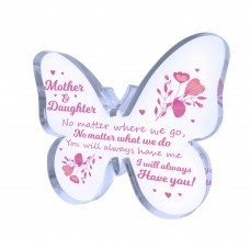 Mother and Daughter Butterfly Plaque Gift For Christmas Birthday