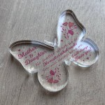 Mother and Daughter Butterfly Plaque Gift For Christmas Birthday