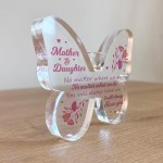 Mother and Daughter Butterfly Plaque Gift For Christmas Birthday