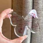Nan and Granddaughter Butterfly Plaque Gift For Christmas