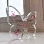 Nan and Granddaughter Butterfly Plaque Gift For Christmas