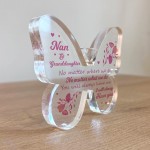 Nan and Granddaughter Butterfly Plaque Gift For Christmas