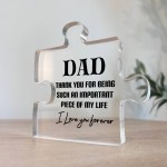 Special Dad Gift For Birthday Christmas Puzzle Piece Thank You