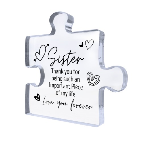 Special Sister Gift For Birthday Christmas Puzzle Piece