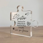 Special Sister Gift For Birthday Christmas Puzzle Piece