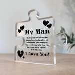 Gifts for Him I Love You Gifts for Him My Man Acrylic Block