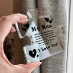 Gifts for Him I Love You Gifts for Him My Man Acrylic Block