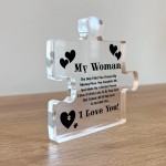 Gifts for Women I Love You Gifts for Her Acrylic Block Puzzle