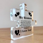 Gifts for Women I Love You Gifts for Her Acrylic Block Puzzle