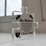 Gifts for Women I Love You Gifts for Her Acrylic Block Puzzle