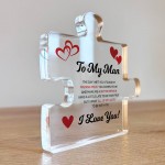 Gifts for Him I Love You Gifts My Man Acrylic Block Anniversary