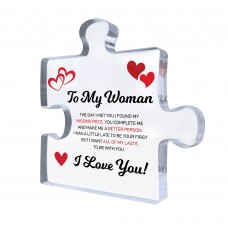 Gifts for Her I Love You Gifts for Her To My Woman Acrylic Block