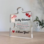 Gifts for Her I Love You Gifts for Her To My Woman Acrylic Block