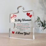 Gifts for Her I Love You Gifts for Her To My Woman Acrylic Block