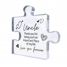 Novelty Gifts for Uncle Freestanding Plaque Puzzle Piece Gifts