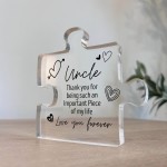 Novelty Gifts for Uncle Freestanding Plaque Puzzle Piece Gifts