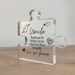 Novelty Gifts for Uncle Freestanding Plaque Puzzle Piece Gifts