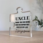 Gifts for Uncle Freestanding Plaque Puzzle Gift from Nephew