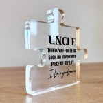 Gifts for Uncle Freestanding Plaque Puzzle Gift from Nephew