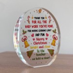 Merry Christmas Gift For Teacher Acrylic Plaque Assistant