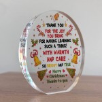 Christmas Gift For Teacher Acrylic Plaque Poem Assistant Gift