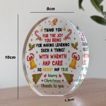 Christmas Gift For Teacher Acrylic Plaque Poem Assistant Gift