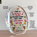 Christmas Gift For Teacher Acrylic Plaque Poem Assistant Gift