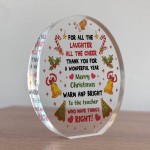 Christmas Gift For Teacher Acrylic Plaque Teaching Assistant