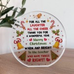 Christmas Gift For Teacher Acrylic Plaque Teaching Assistant