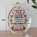 Christmas Gift For Teacher Acrylic Plaque Teaching Assistant