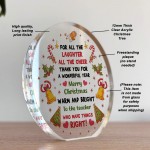 Christmas Gift For Teacher Acrylic Plaque Teaching Assistant