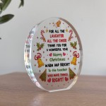 Christmas Gift For Teacher Acrylic Plaque Teaching Assistant