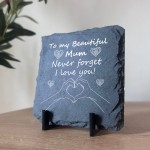 Never Forget I Love You Mum Gift Slate Sign Mum Gift Birthday