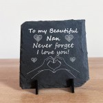 Never Forget I Love You Nan Gift Slate Sign Nan Gift Birthday