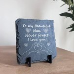 Never Forget I Love You Nan Gift Slate Sign Nan Gift Birthday