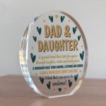 DAD AND DAUGHTER PLAQUE Gift For Dad Birthday Christmas