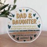 DAD AND DAUGHTER PLAQUE Gift For Dad Birthday Christmas