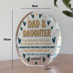 DAD AND DAUGHTER PLAQUE Gift For Dad Birthday Christmas
