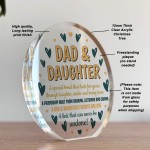 DAD AND DAUGHTER PLAQUE Gift For Dad Birthday Christmas