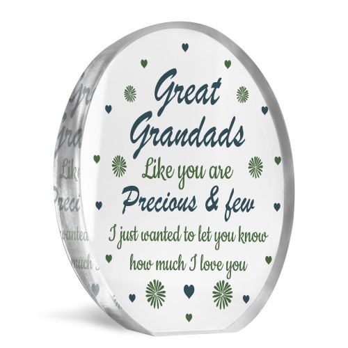 Great Grandad Gift Precious And Few Acrylic Plaque Great Grandad