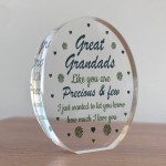Great Grandad Gift Precious And Few Acrylic Plaque Great Grandad