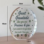 Great Grandad Gift Precious And Few Acrylic Plaque Great Grandad