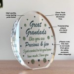 Great Grandad Gift Precious And Few Acrylic Plaque Great Grandad