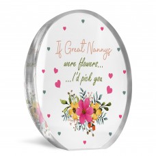 Great Nanny Gift Acrylic Plaque Id Pick You Great Nanny Birthday