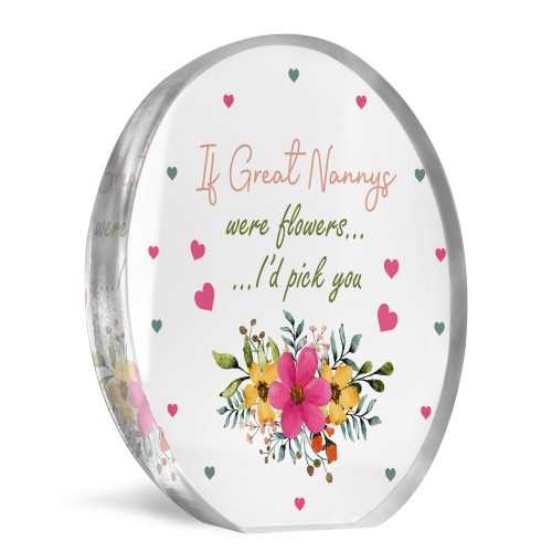 Great Nanny Gift Acrylic Plaque Id Pick You Great Nanny Birthday